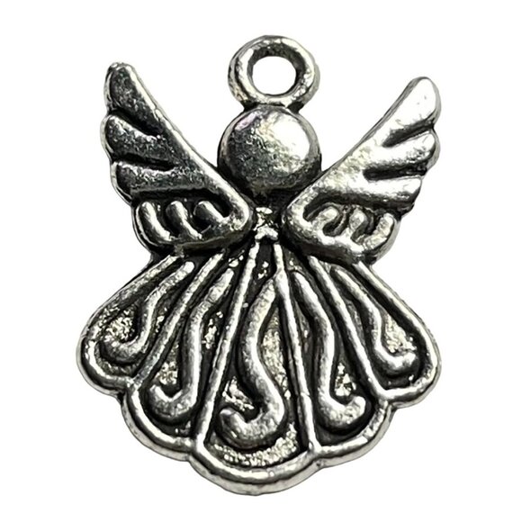 Angel Pendant Silver Tone Charm Bracelet Necklace Jewelry Craft Dangle Spiritual - Picture 2 of 3